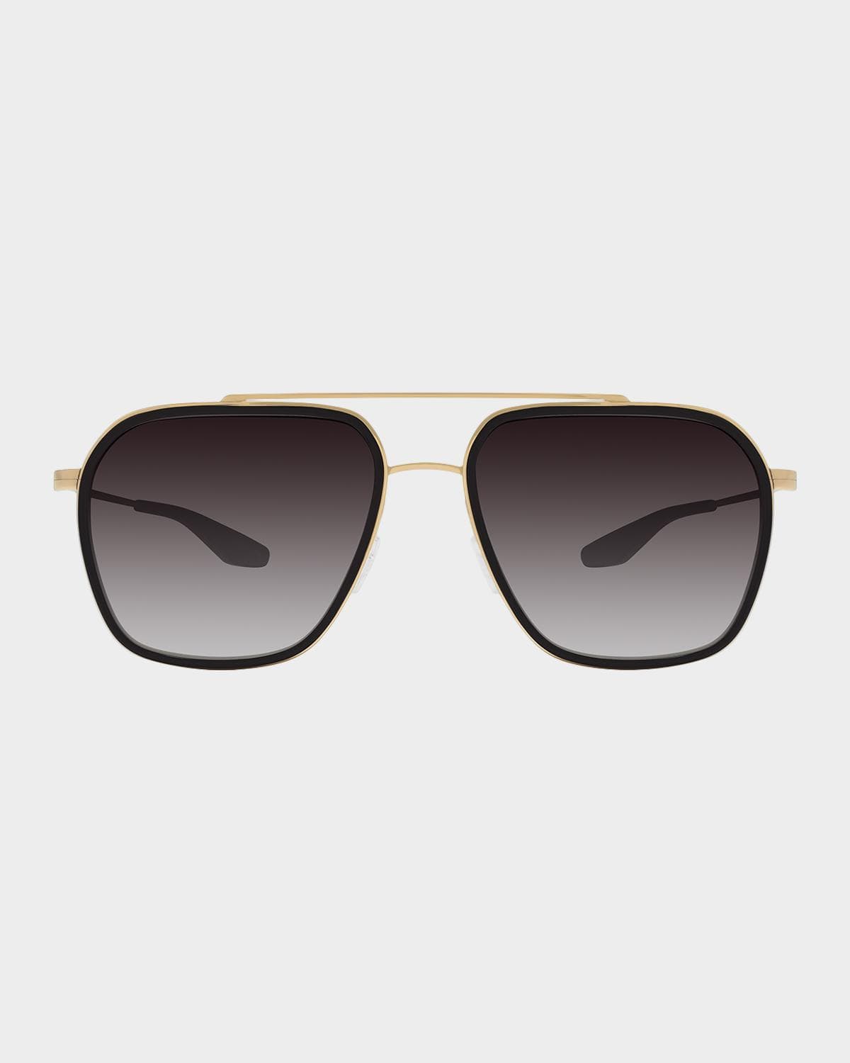 Barton Perreira Rizzo 58mm Titanium & Acetate Aviator Sunglasses