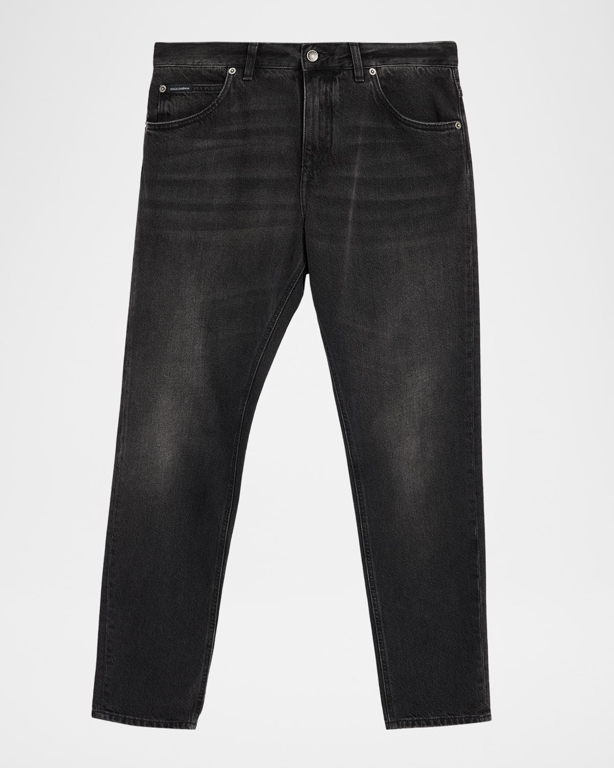 Dolce & Gabbana Men's Grey Denim Straight Leg Jeans