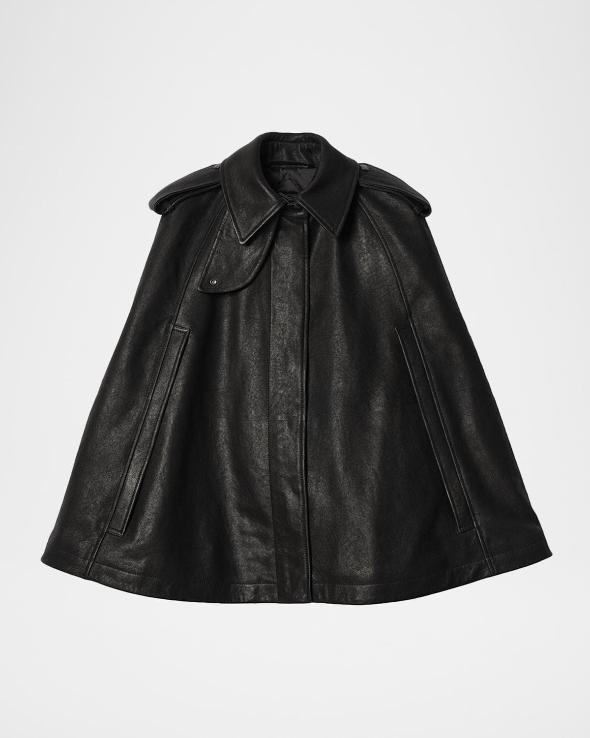Burberry Clevedon Leather Cape