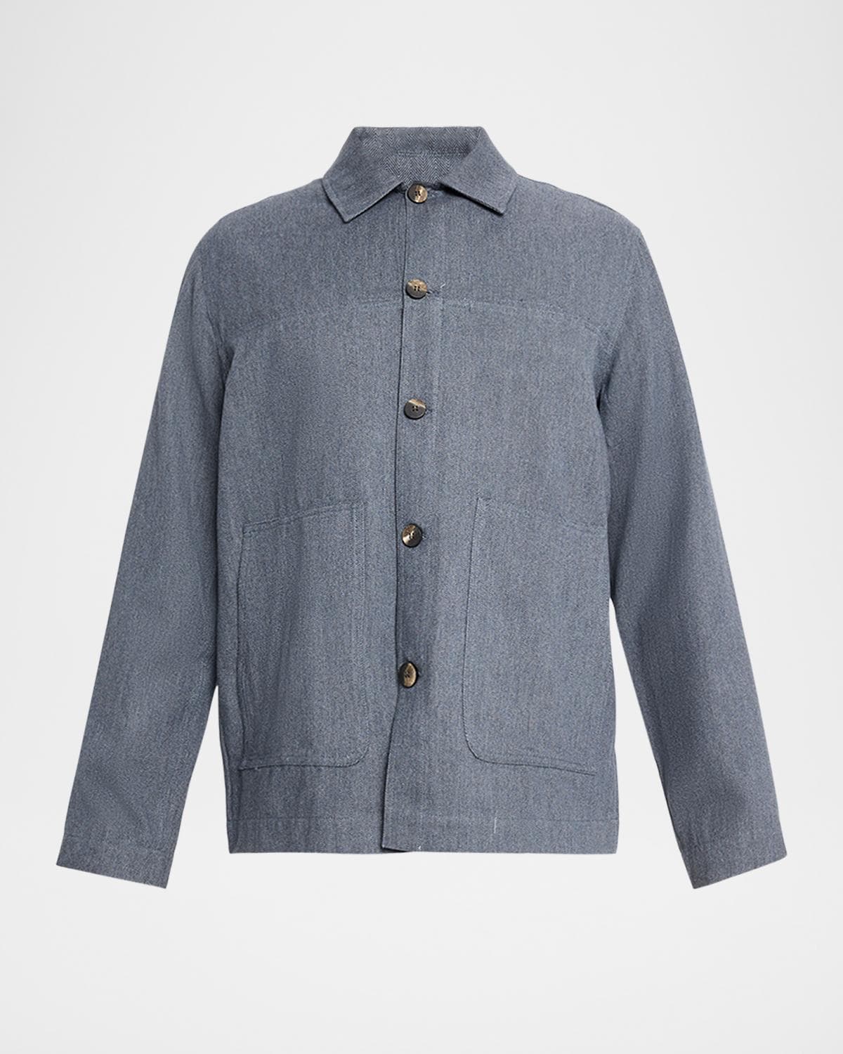 Frescobol Carioca Men's Belford Cotton-Cashmere Jacket · L