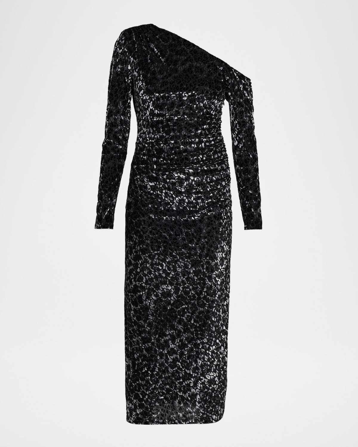 Ramy Brook Anastasia Velvet Off-Shoulder Midi Dress