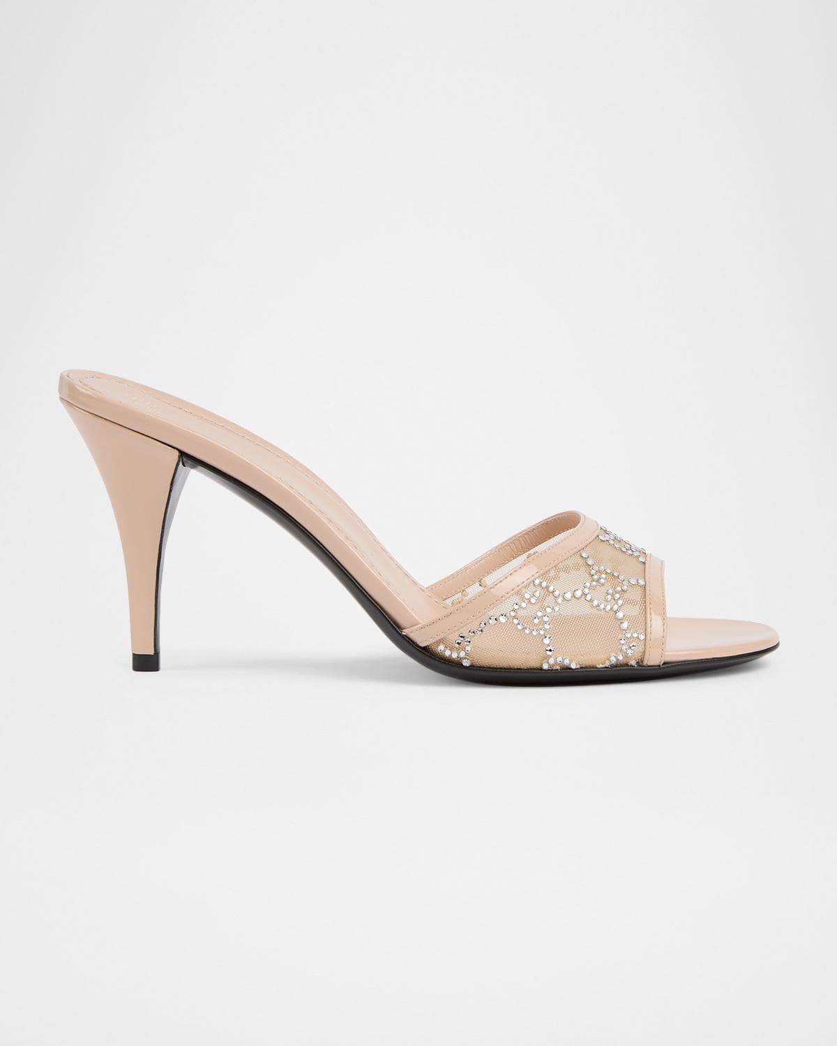 Gucci Erin Jeweled Leather Stiletto Sandals