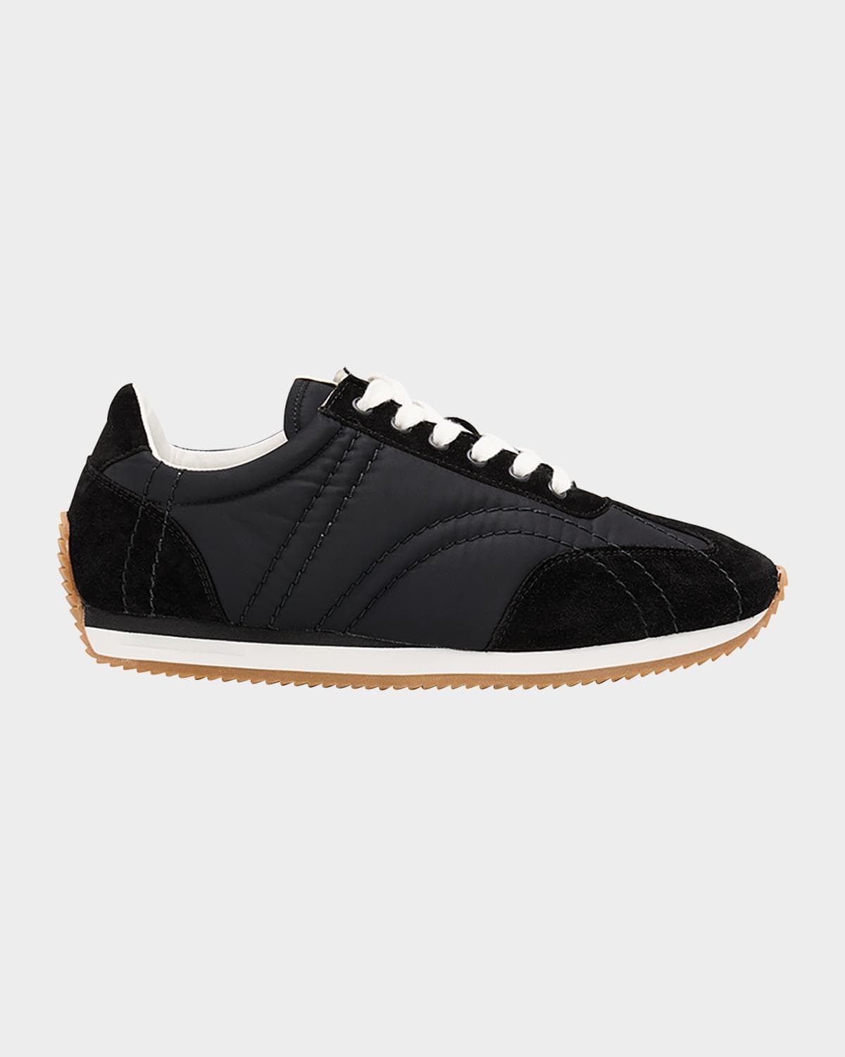 Toteme Sport Monogram Quilted Low-Top Sneakers