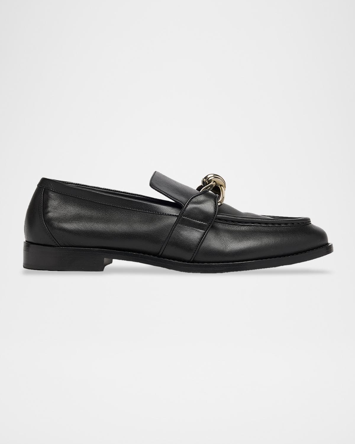Bottega Veneta Men's Astaire Metallic Knot Napa Loafers