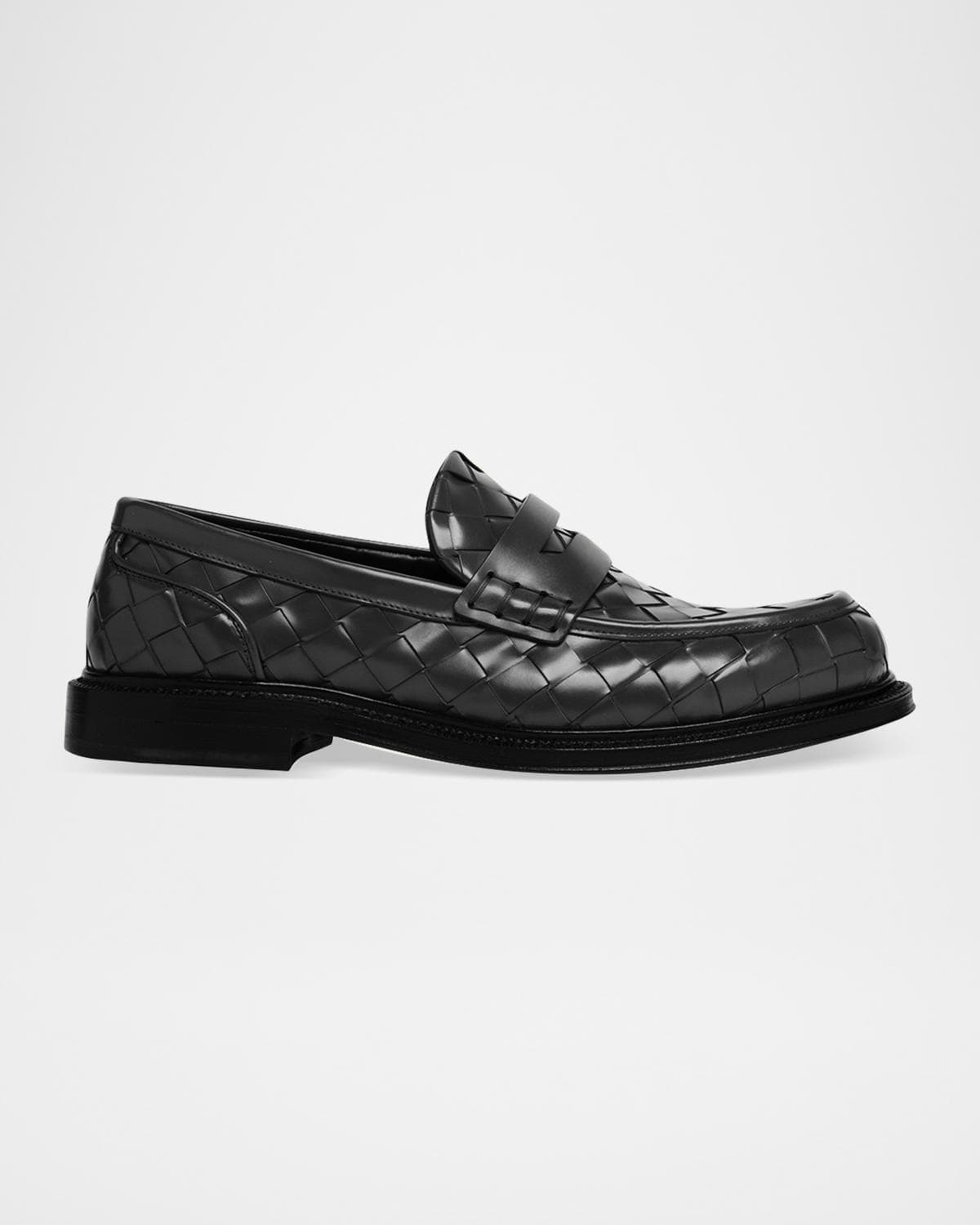 Bottega Veneta Men's James Intrecciato Leather Loafers