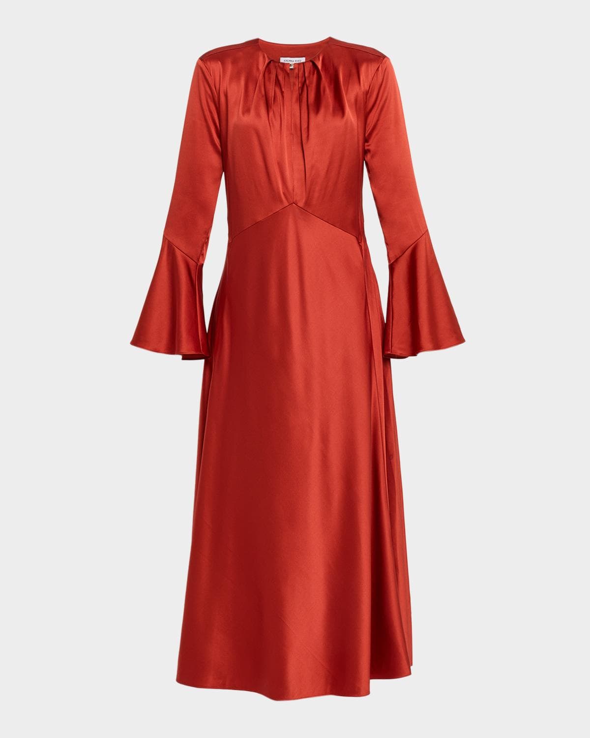 Veronica Beard Ezri Satin Midi Dress · 0