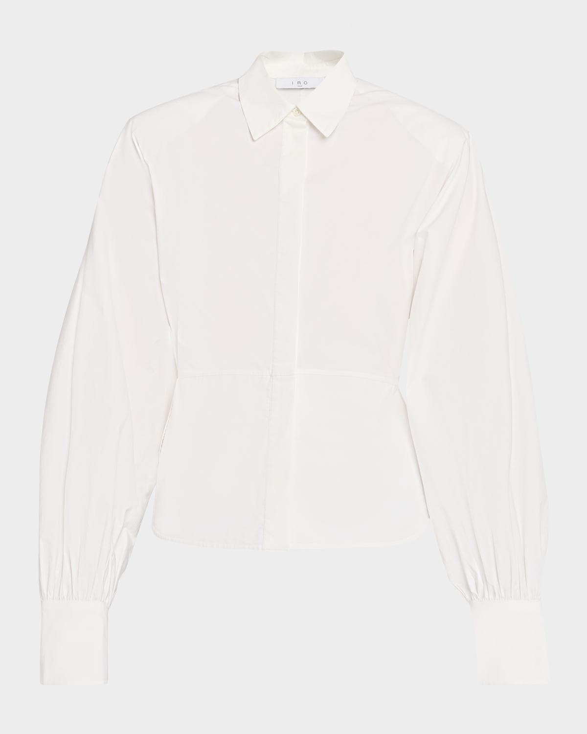 Iro Janine Button-Front Cotton Poplin Shirt · 36
