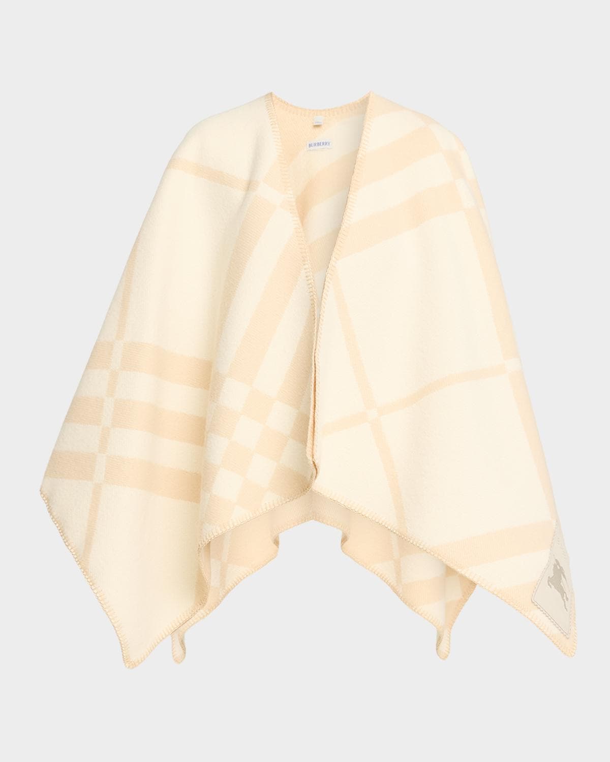 Burberry Check Wool Cashmere Cape