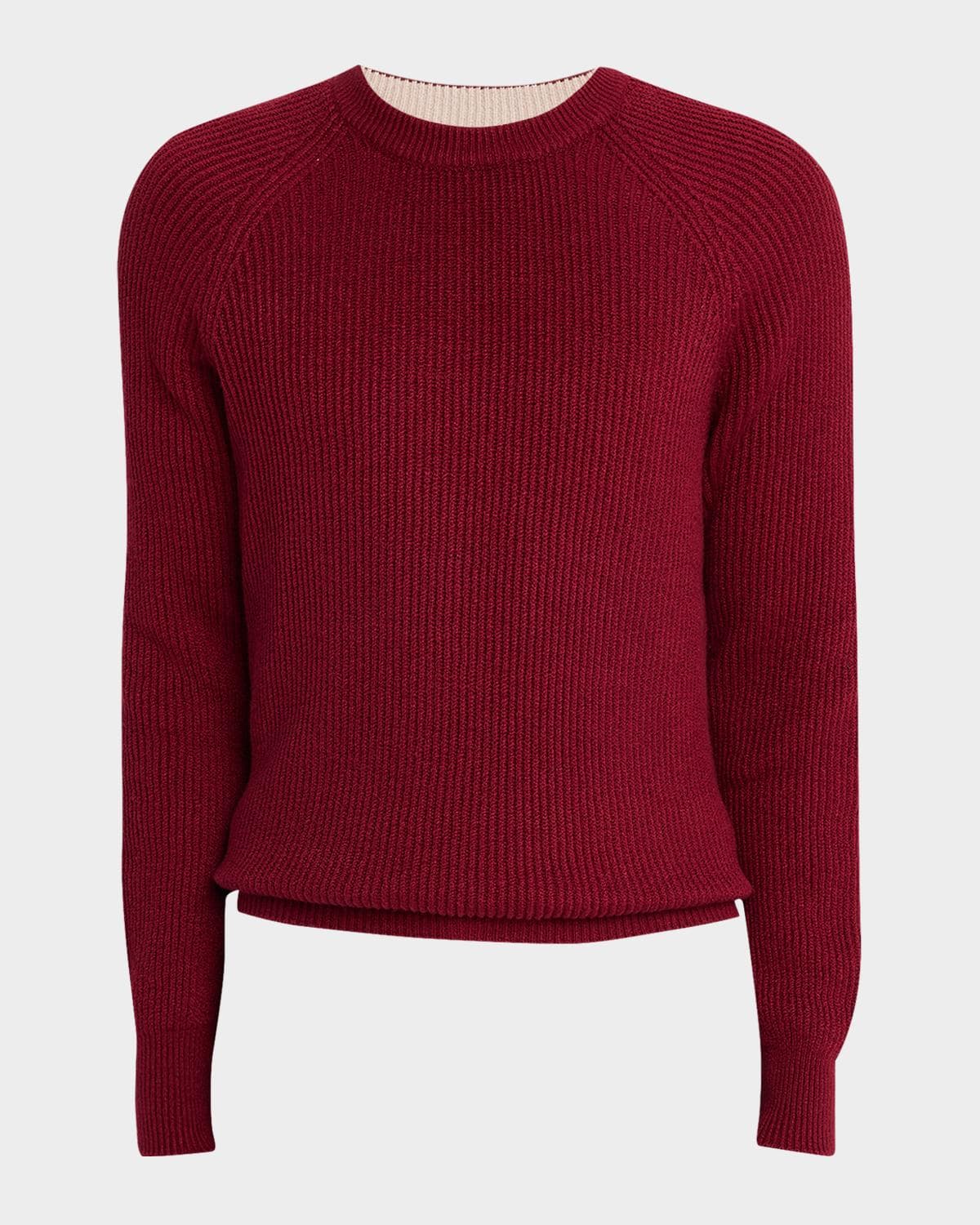 Brunello Cucinelli Men's Cotton Rib Crewneck Sweater