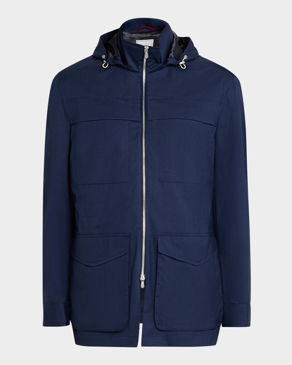 Brunello Cucinelli Men's Water-Resistant Wool Hooded Jacket · 50 IT (38 US)