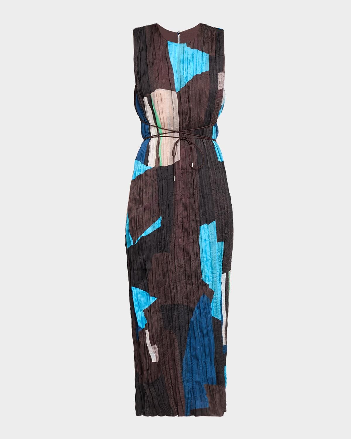 STAUD Mizu Plisse Midi Dress