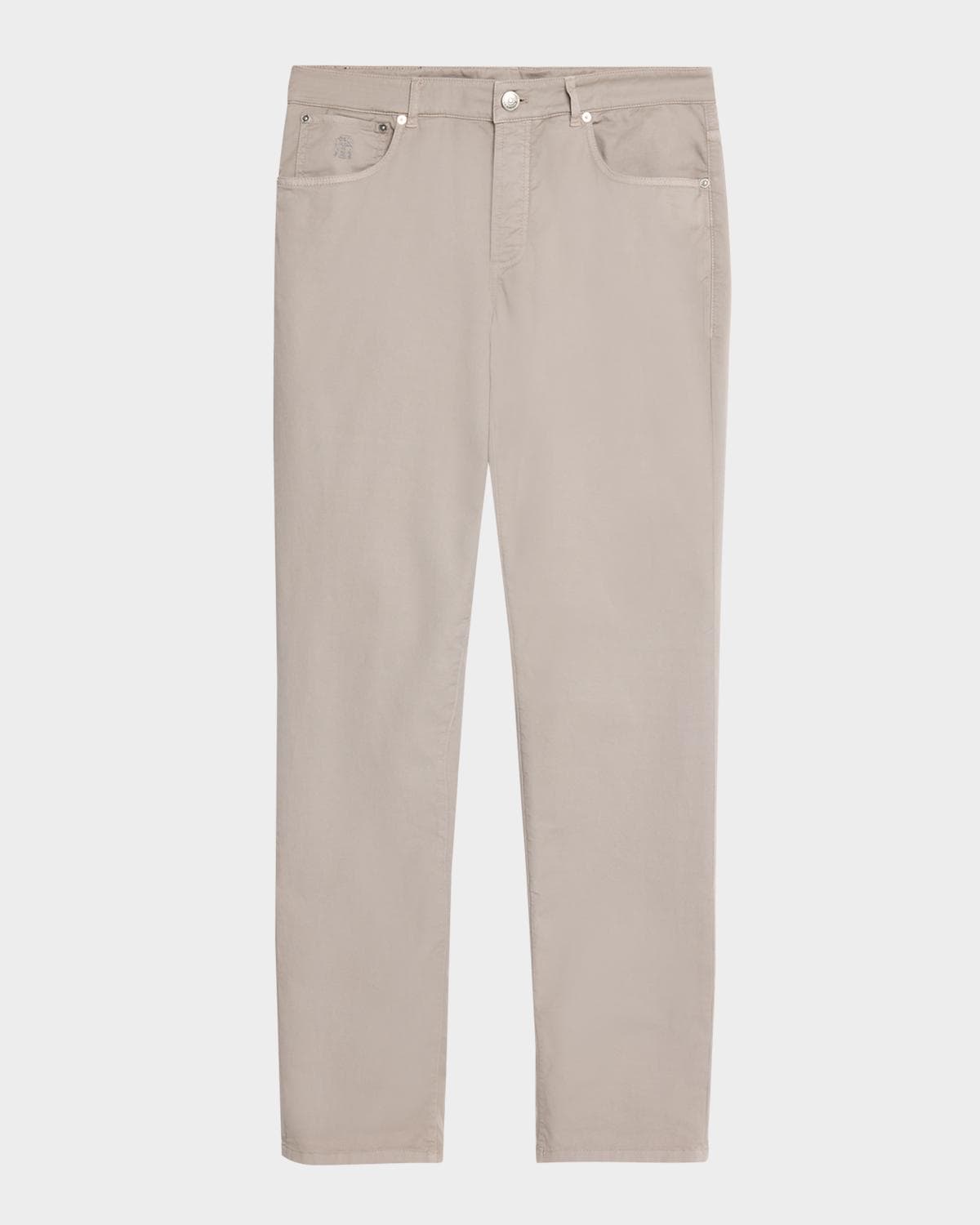Brunello Cucinelli Men's Dyed Cotton Straight-Fit Five-Pocket Pants