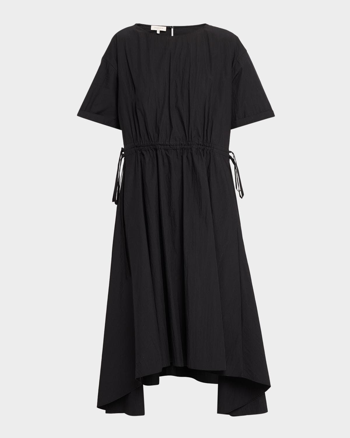 Lafayette 148 New York Drawstring Cotton Midi Dress · LARGE