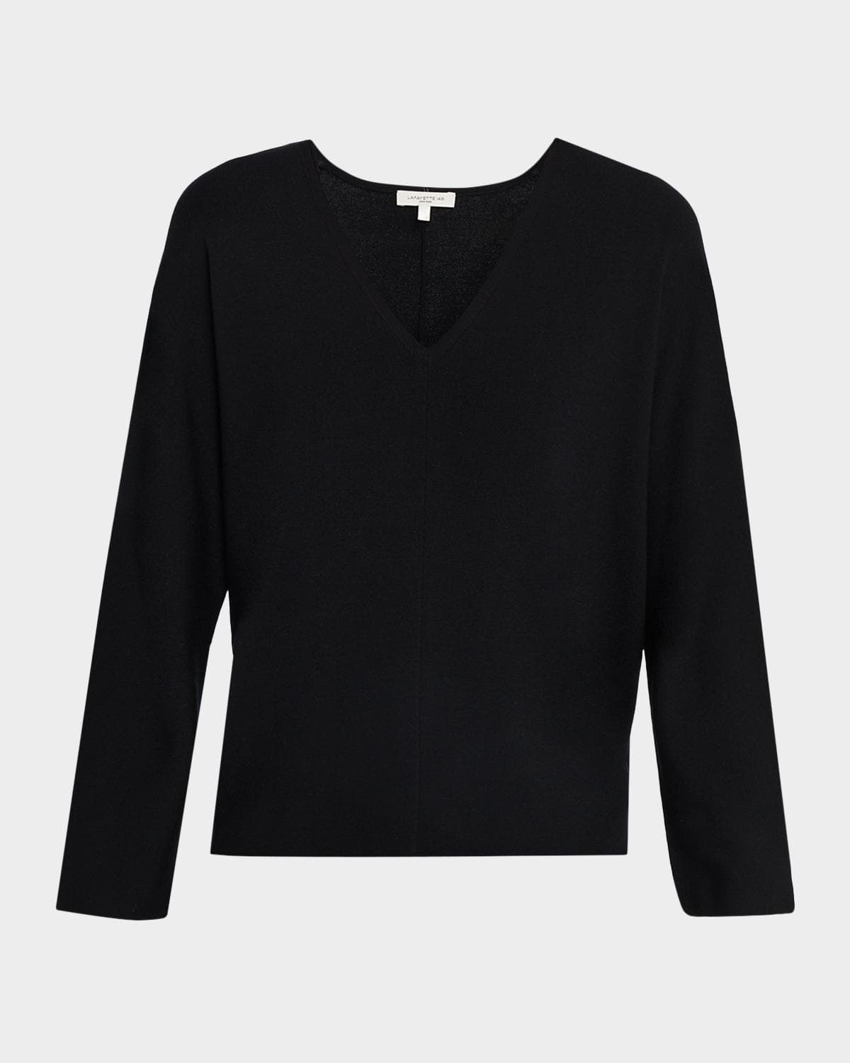 Lafayette 148 New York Ribbed V-Neck Sweater