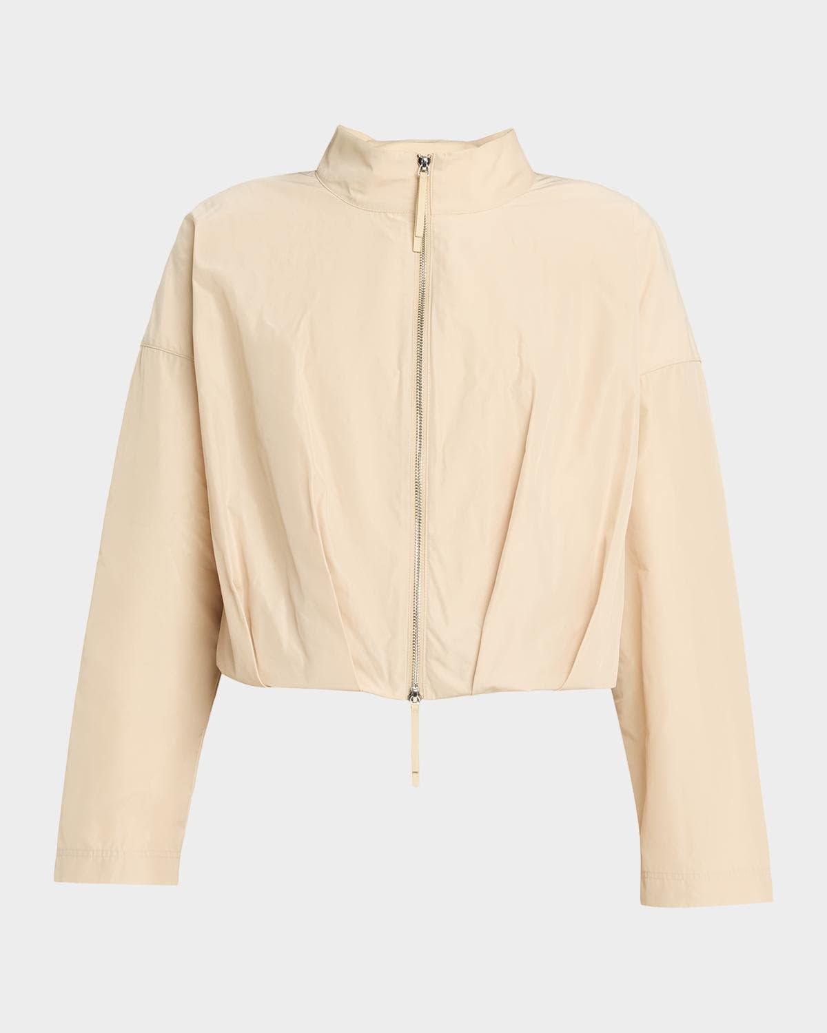 Lafayette 148 New York Pleated Technical Twill Crop Jacket