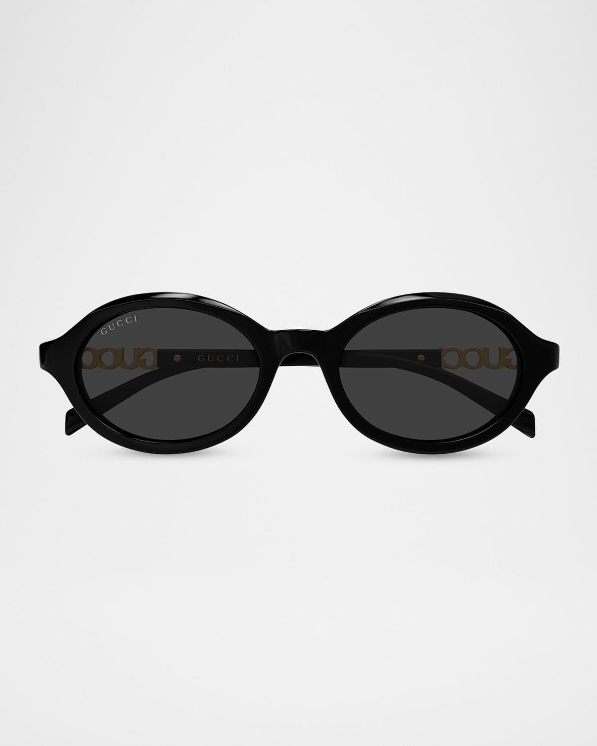 Gucci Logo Script 51mm Oval Sunglasses