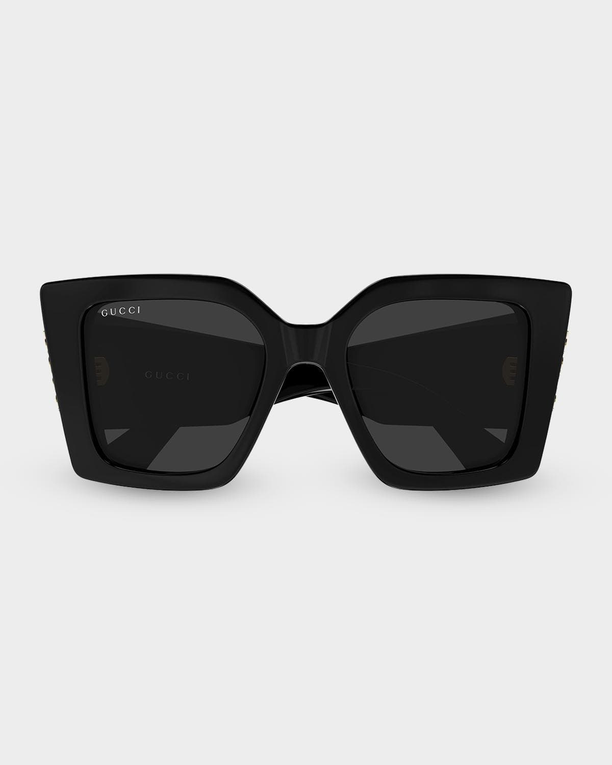 Gucci Logo 51mm Acetate Square Sunglasses