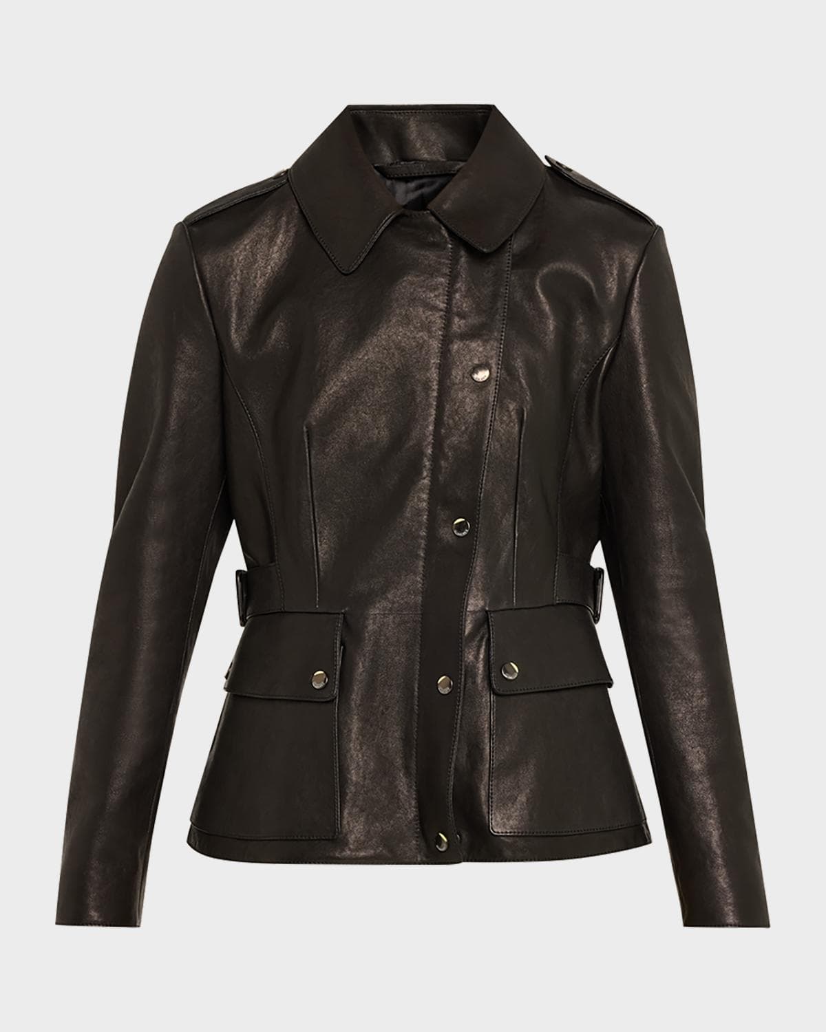 Burberry Leyton Lamb Leather Trench Jacket