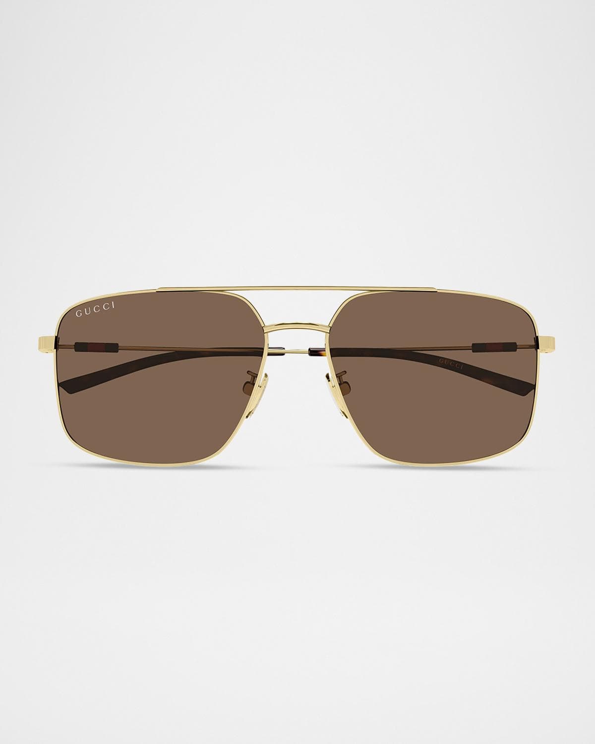 Gucci Men's GG2096SA-004 Metal Rectangle Sunglasses