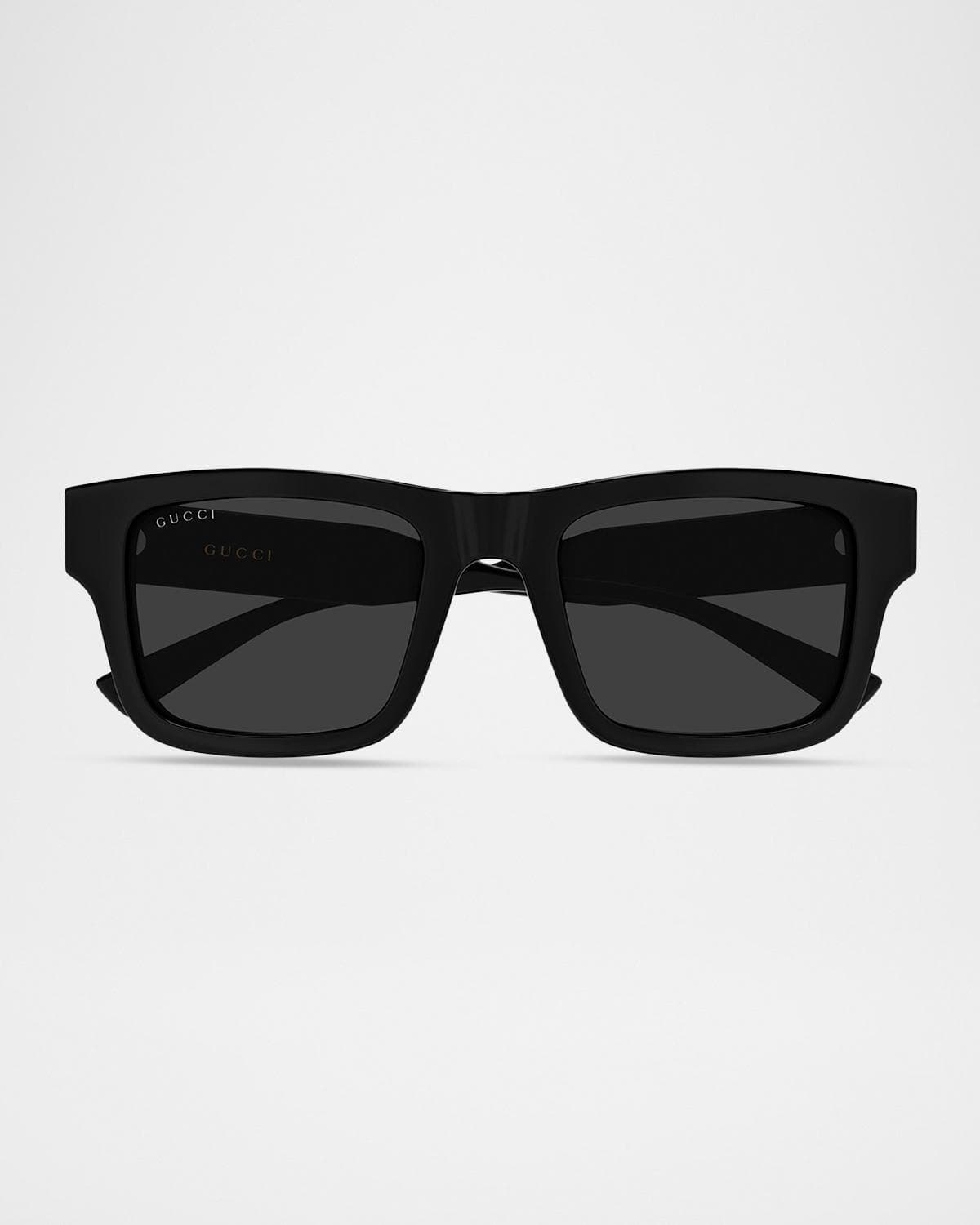 Gucci Men's GG2072SA-001 Acetate Rectangle Sunglasses