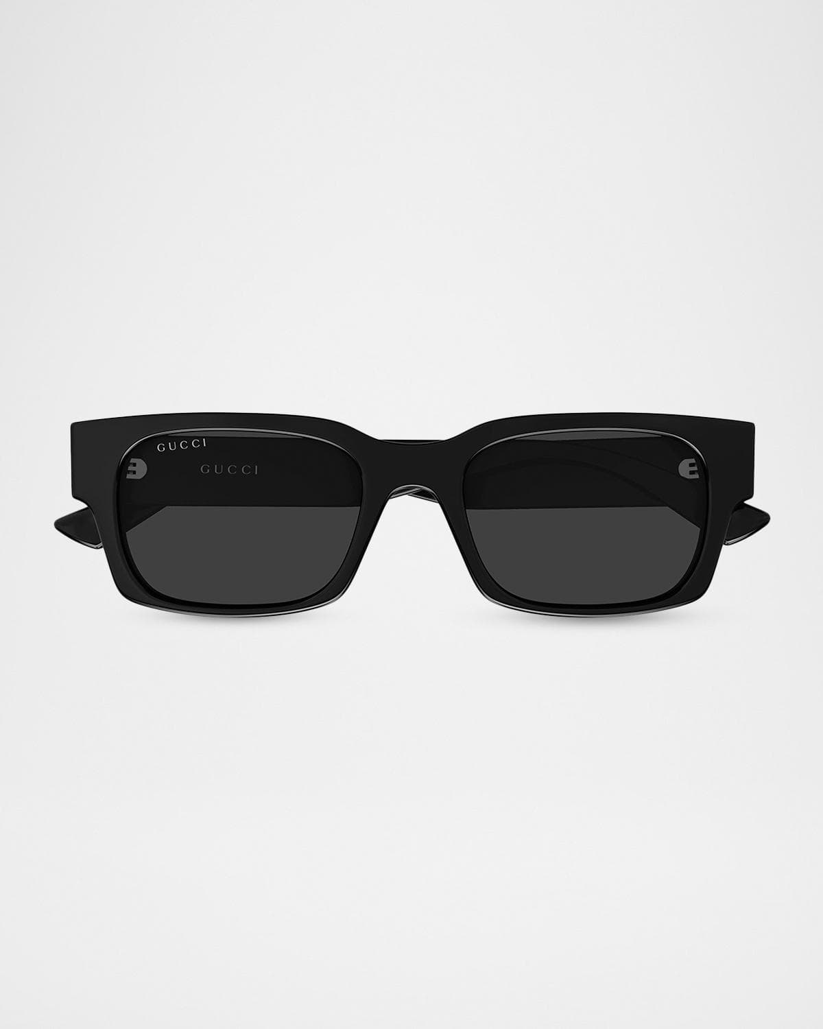 Gucci Men's GG2084S-001 Plastic Rectangle Sunglasses