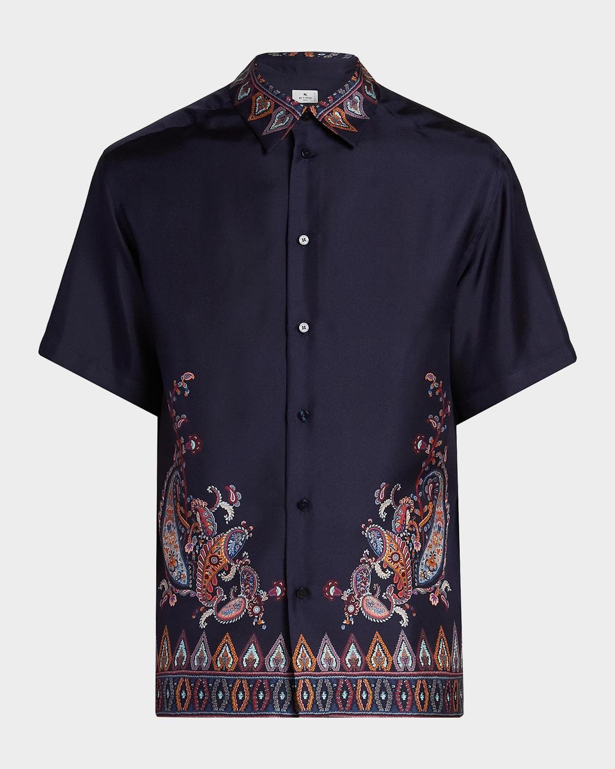 Etro Men's Men's Silk Paisley Short-Sleeve Shirt
