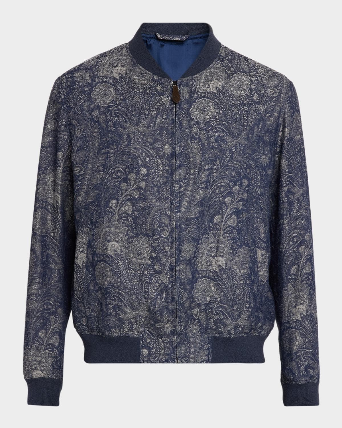Etro Men's Paisely Jacquard Bomber Jacket · MEDIUM