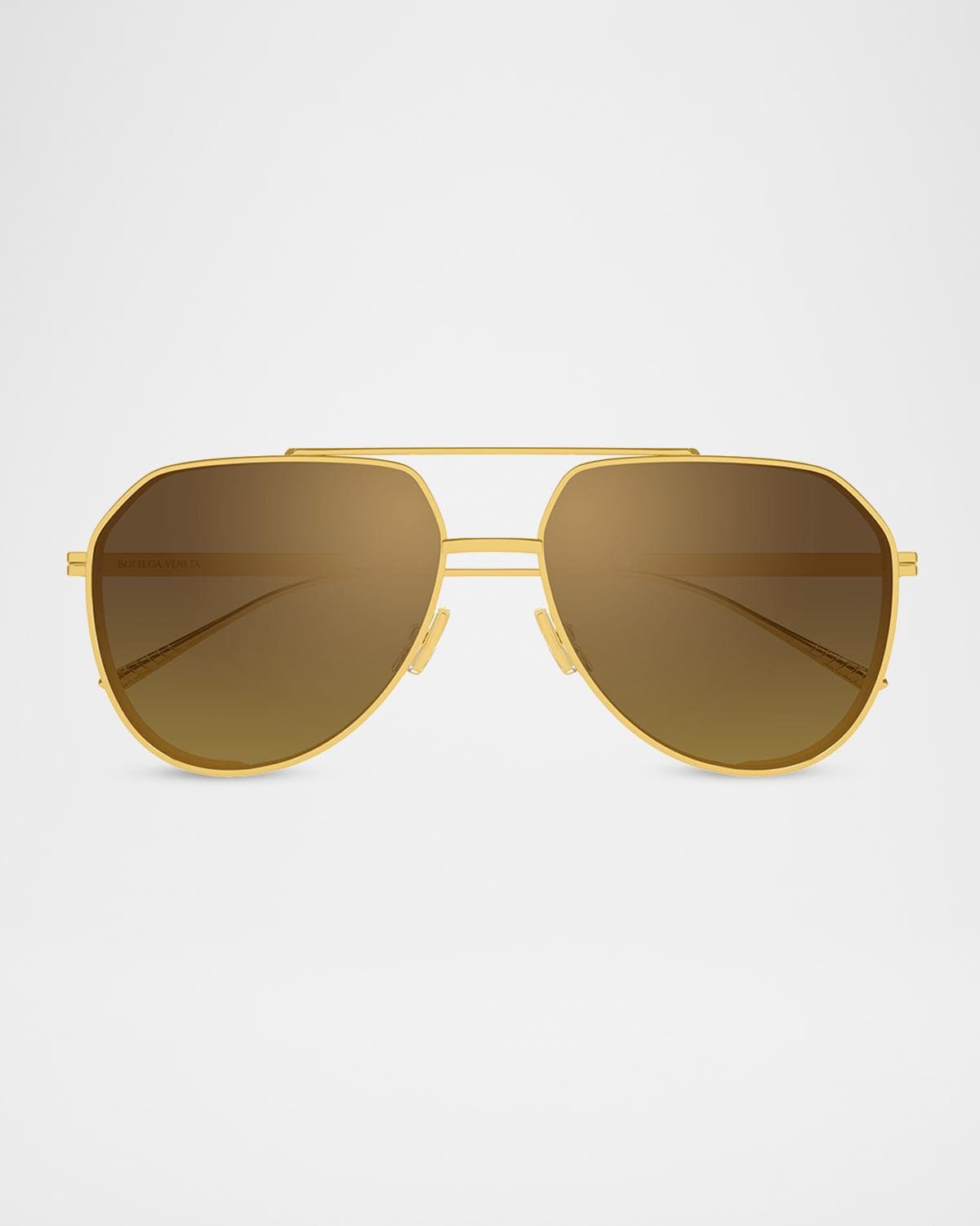 Bottega Veneta Ribbon 60mm Metal Aviator Sunglasses