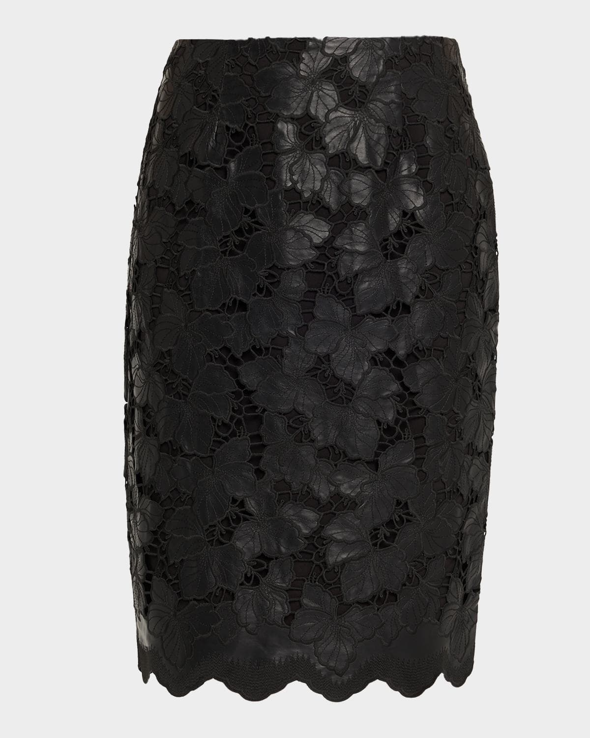 L 'AGENCE Royal Vegan Leather Pencil Skirt