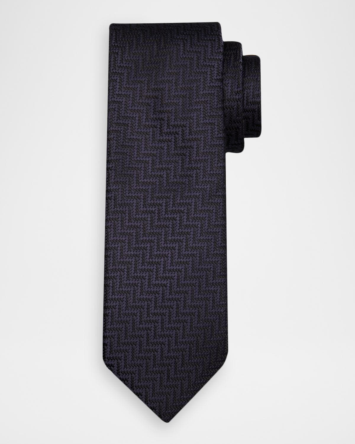TOM FORD Men's Diagonal Chevron Silk Tie