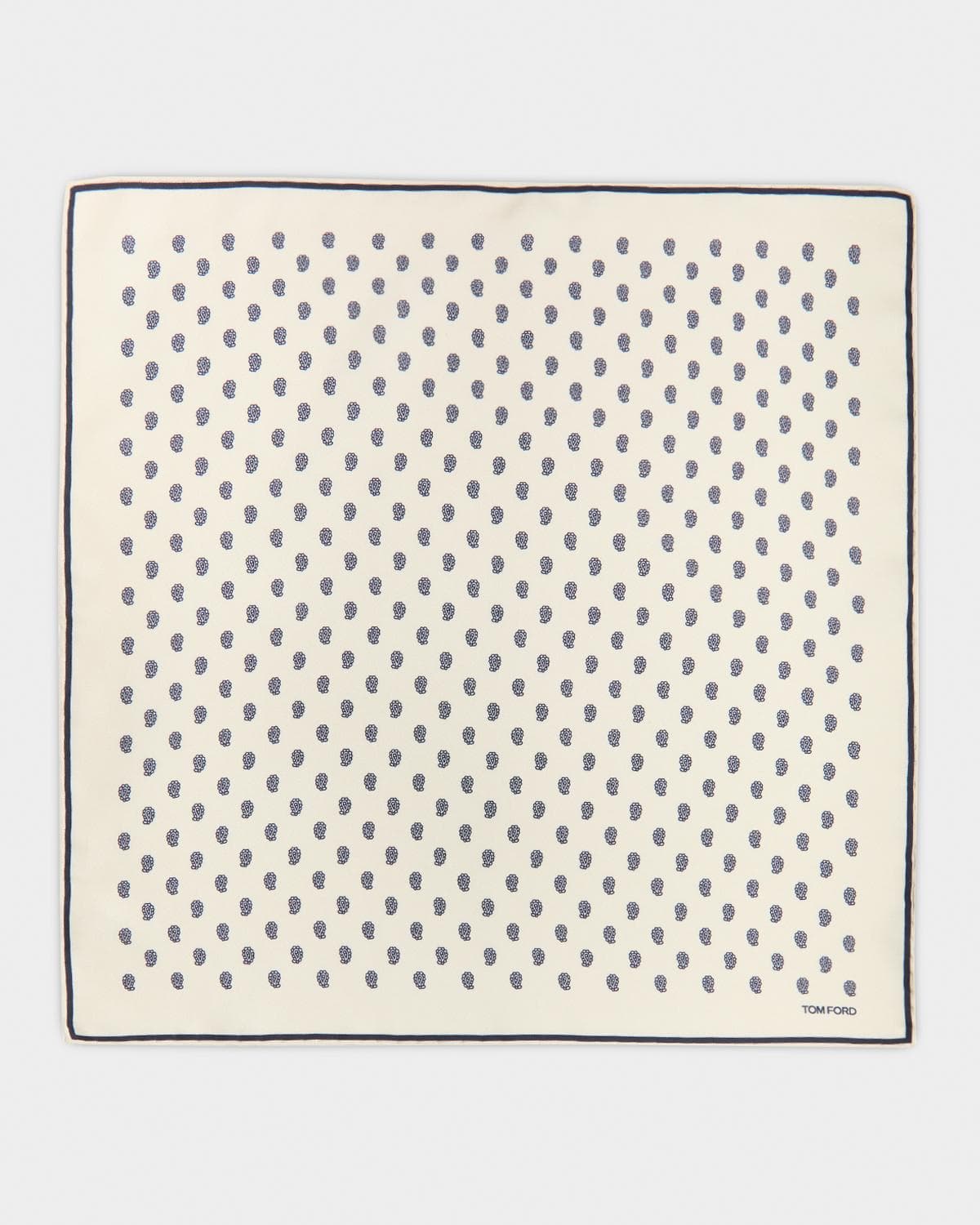 TOM FORD Men's Micro Paisley-Print Silk Pocket Square