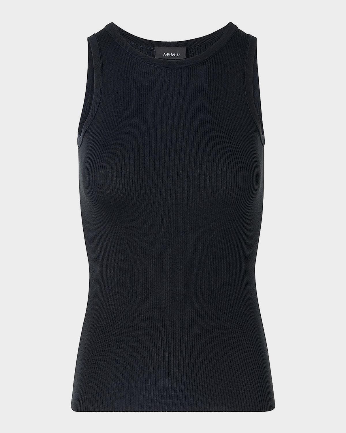 Akris Silk-Cotton Rib Tank Top