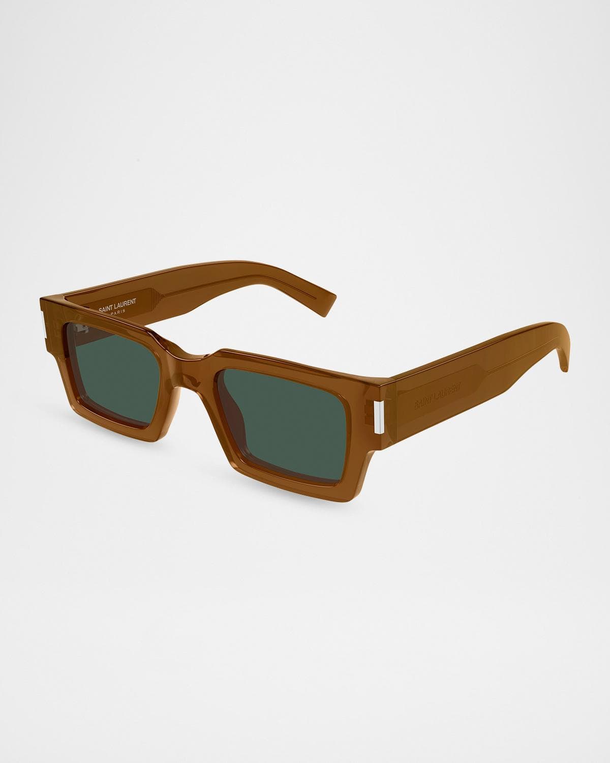 Saint Laurent Men's SL 572-011 Acetate Rectangle Sunglasses