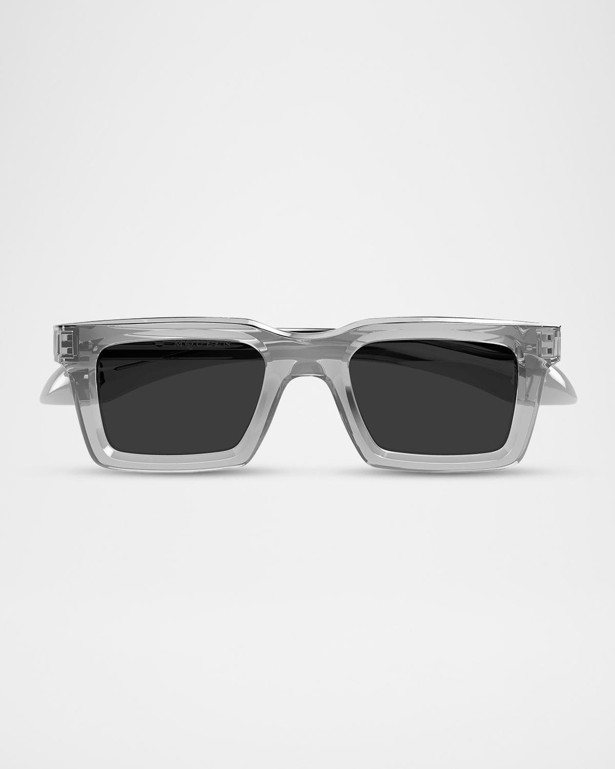 McQueen Men's 50mm Skull Rectangular Acetate Sunglasses