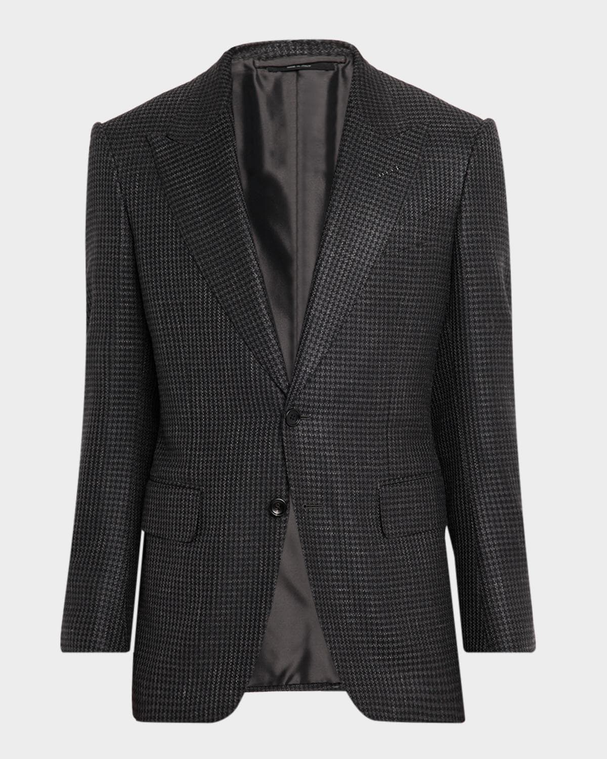 TOM FORD Men's Shelton Herringbone Pied de Poule Single-Breasted Sport Coat