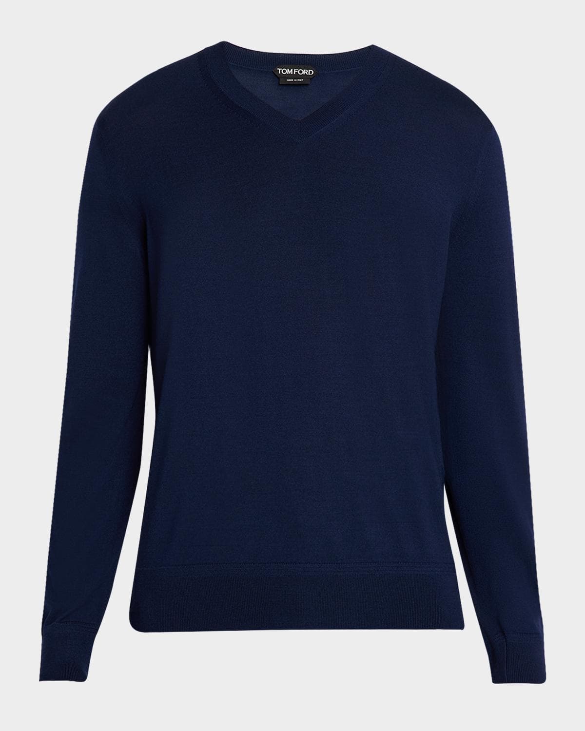 TOM FORD Men's V-Neck Wool-Silk Sweater
