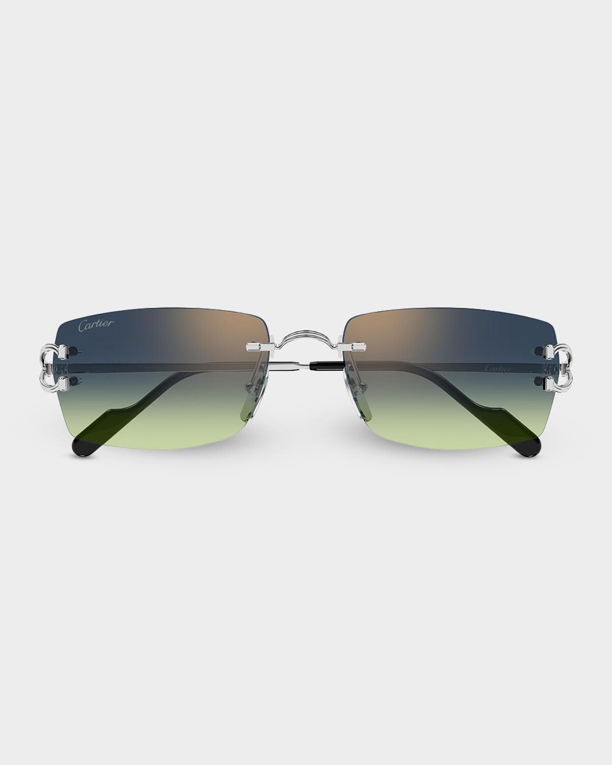 Cartier Men's CT0550S-008 Metal Rectangle Sunglasses