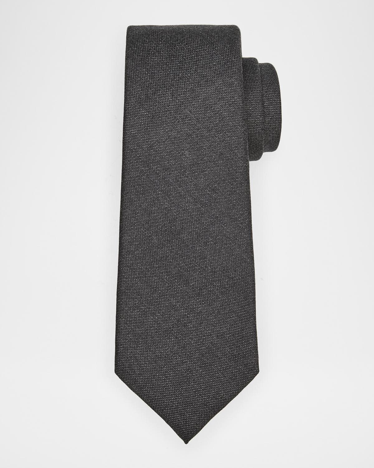 Kiton Men's Solid Wool 7-Fold Tie