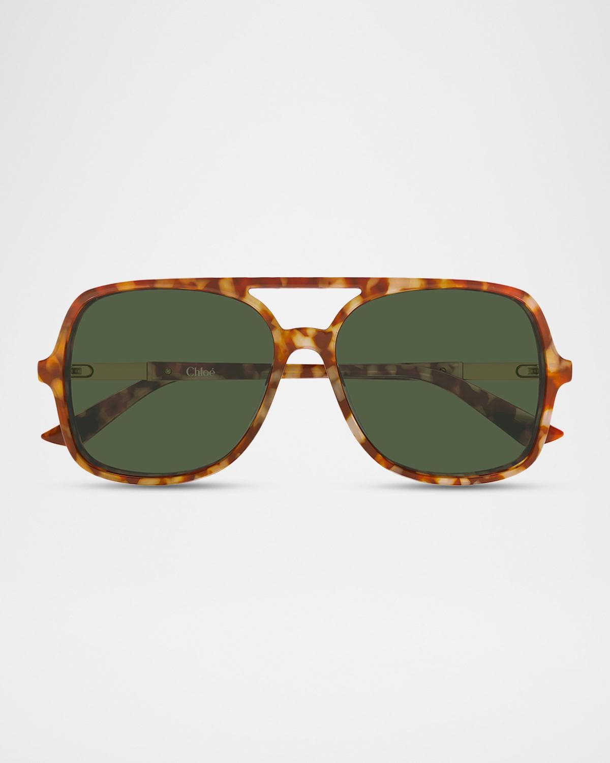 Chloe 57mm Acetate Aviator Sunglasses