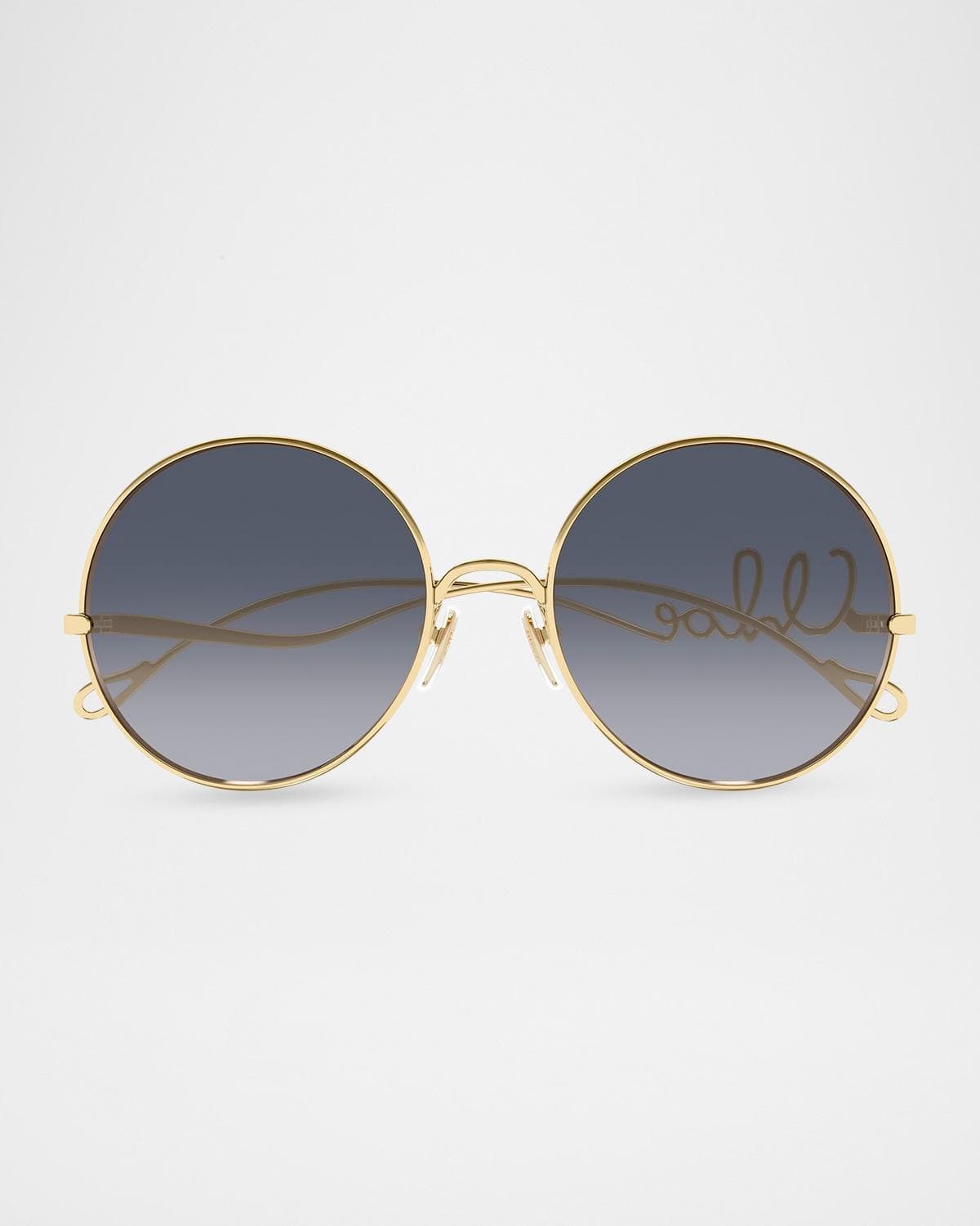 Chloe 56mm Metal Round Sunglasses
