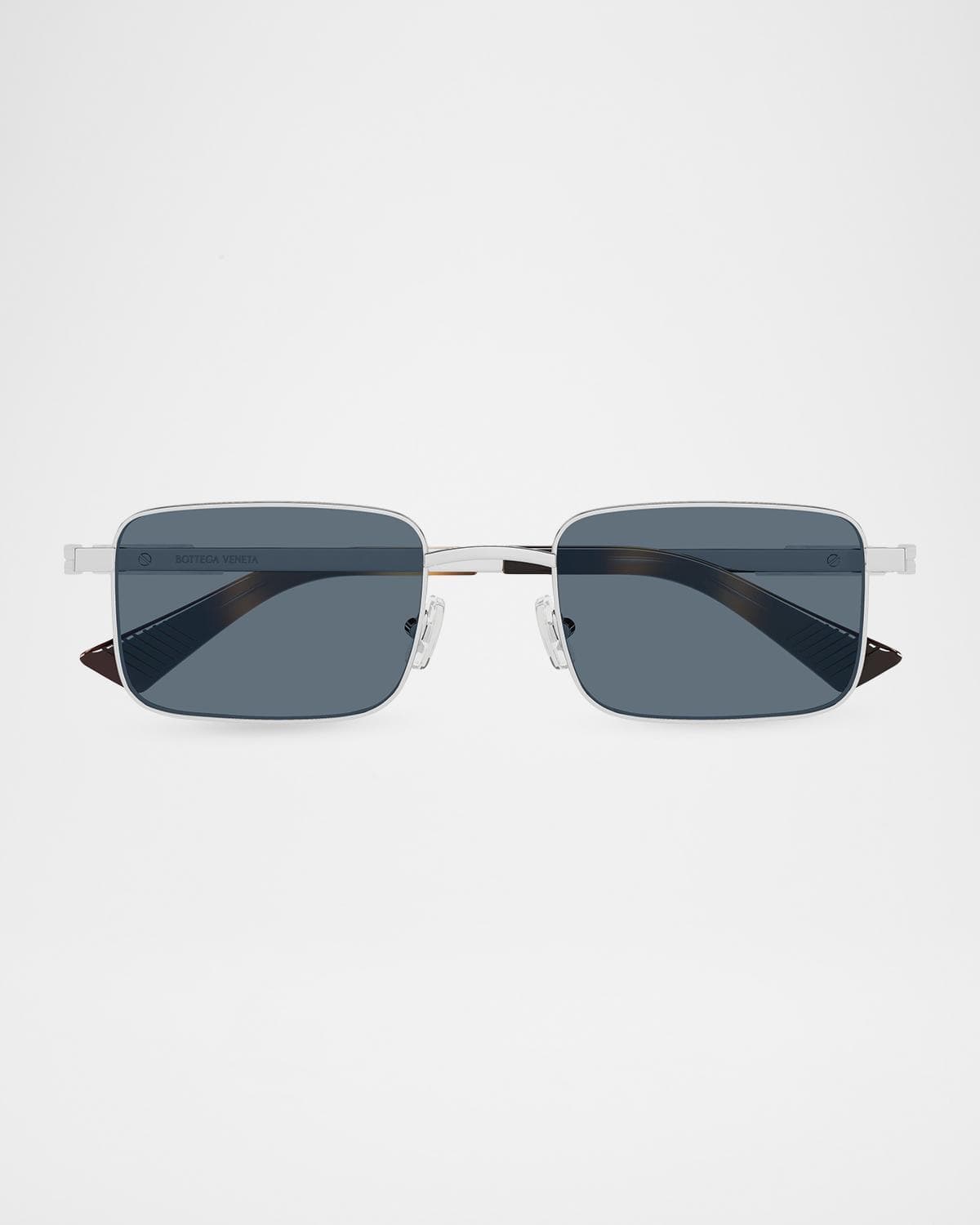 Bottega Veneta Men's BV1469S-002 Metal Rectangle Sunglasses