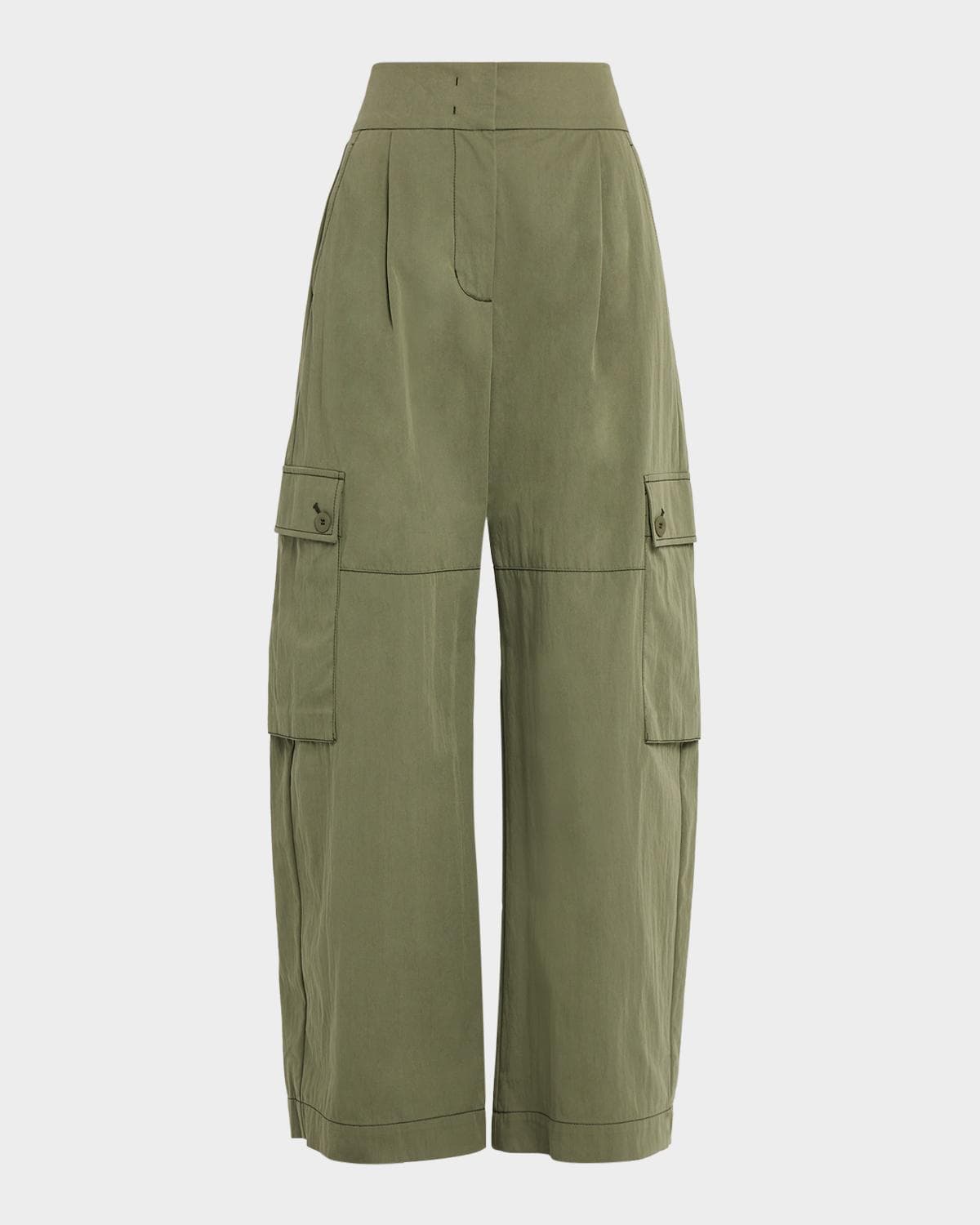Weekend Max Mara Barrel-Leg Gabardine Cargo Pants · 4