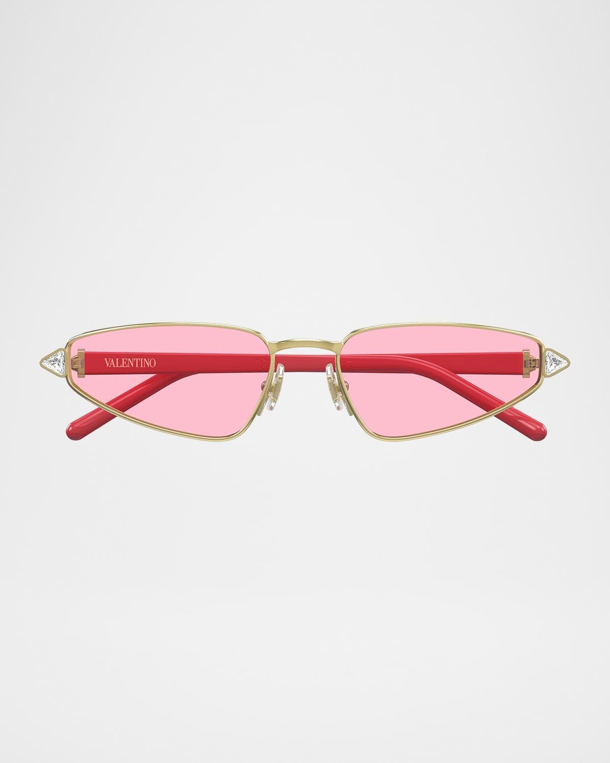 Valentino Garavani Crystal VLogo 57mm Cat-Eye Sunglasses