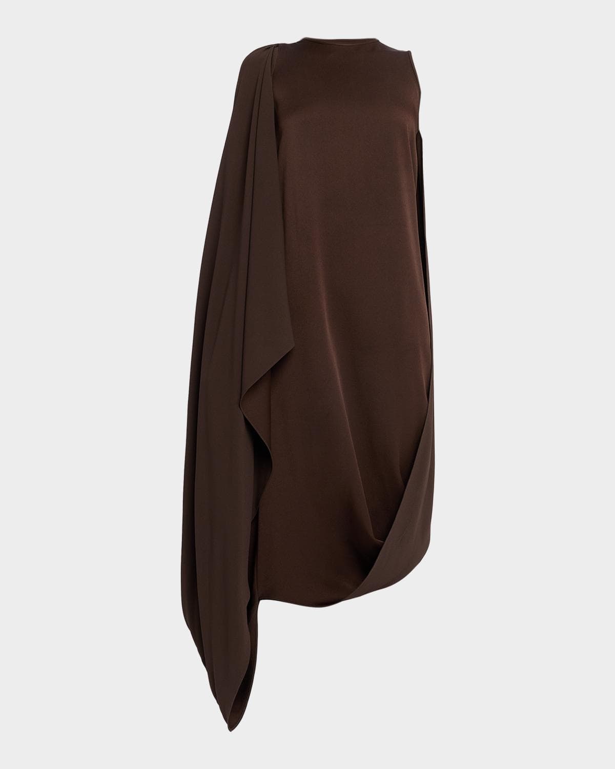 Michael Kors Collection Sleeveless Draped Techno Midi Dress