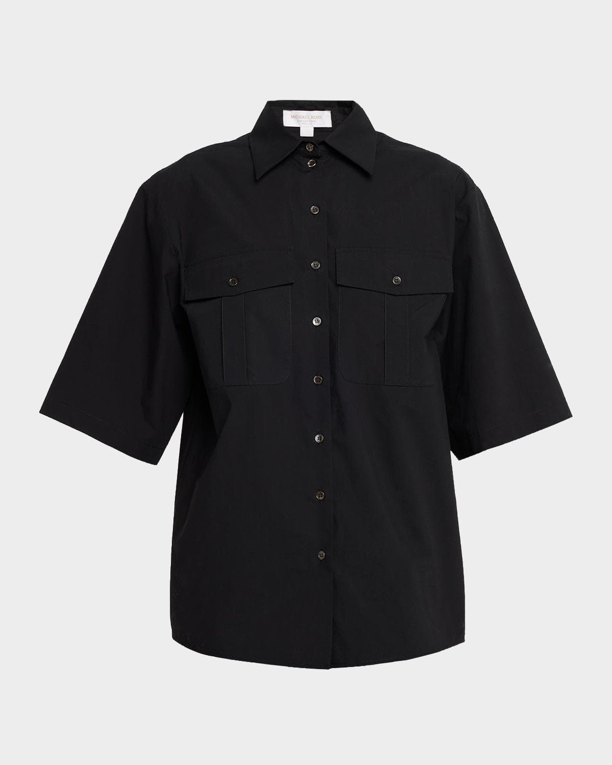 Michael Kors Collection Button-Down Cotton Safari Shirt