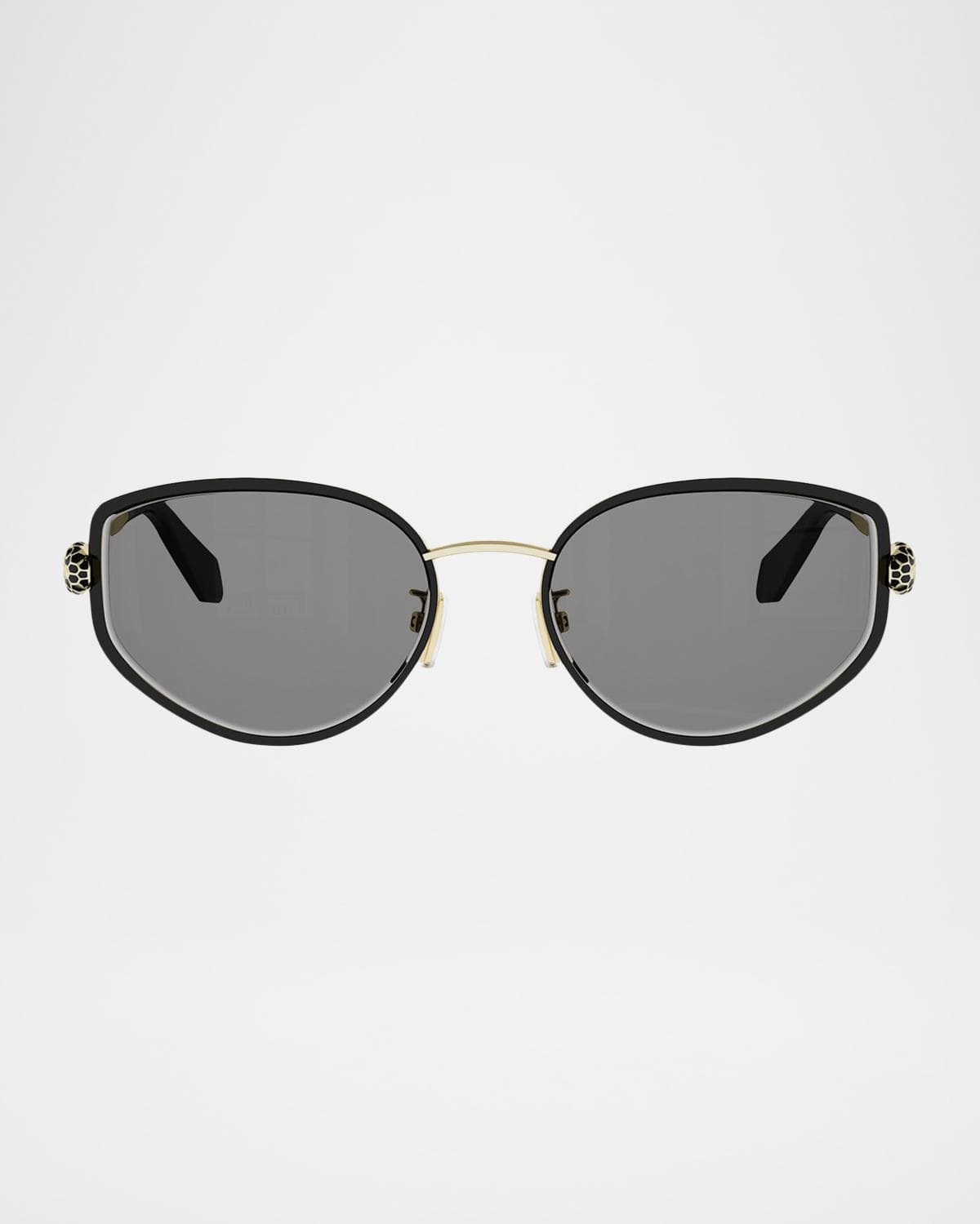 BVLGARI Serpenti Forever 55mm Oval Sunglasses