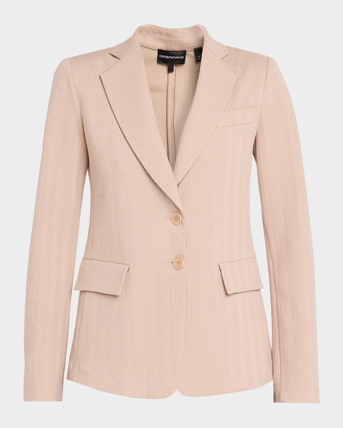 Emporio Armani Chevron Jersey Single-Breasted Jacket