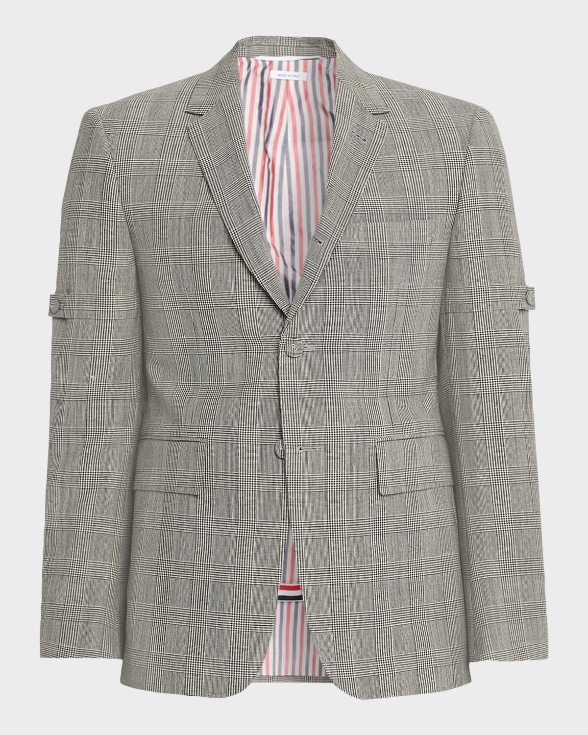 Thom Browne Men's Fit 1 Single-Breasted Prince of Wales Sport Coat