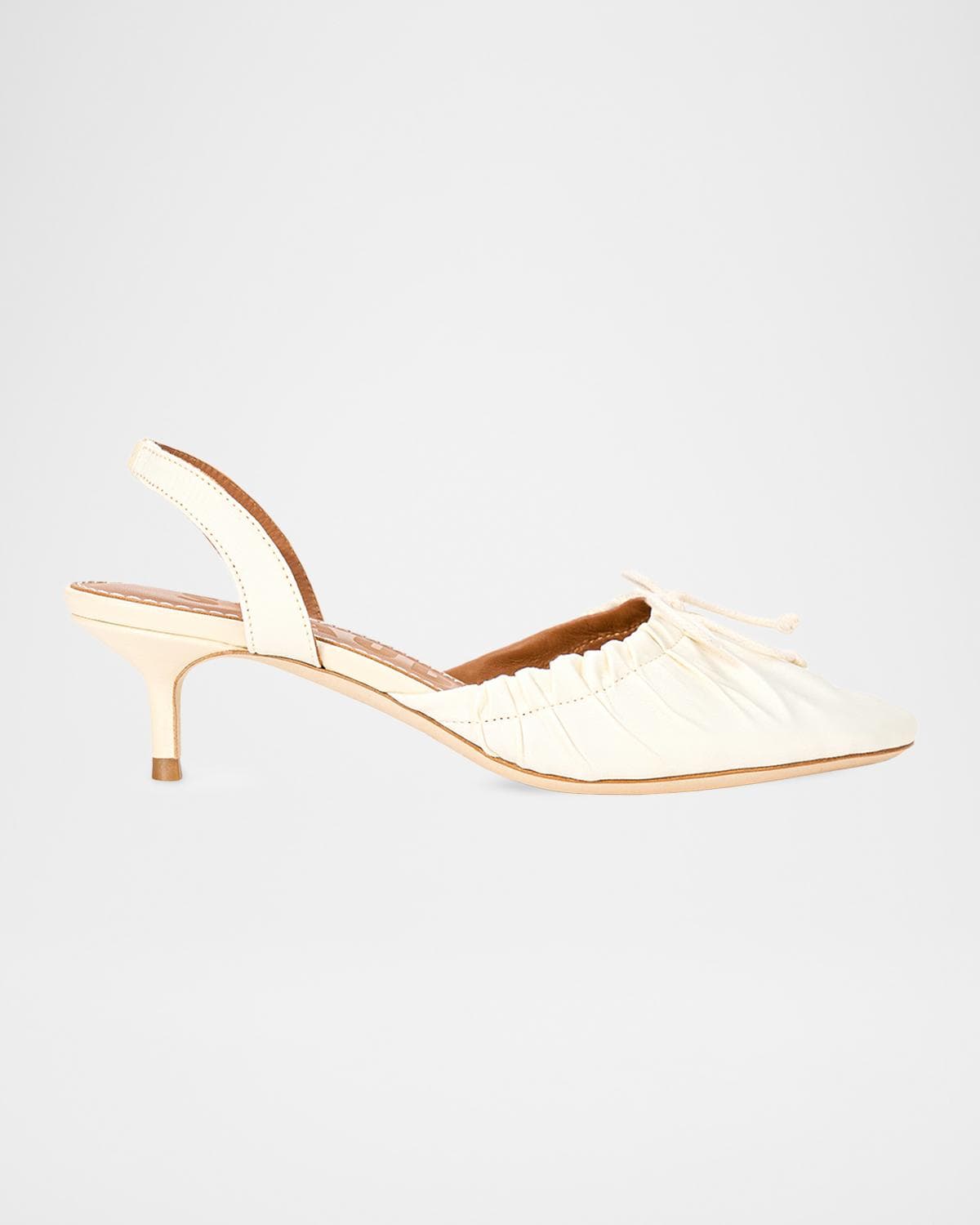 STAUD Alba Satin Ballet Slingback Pumps