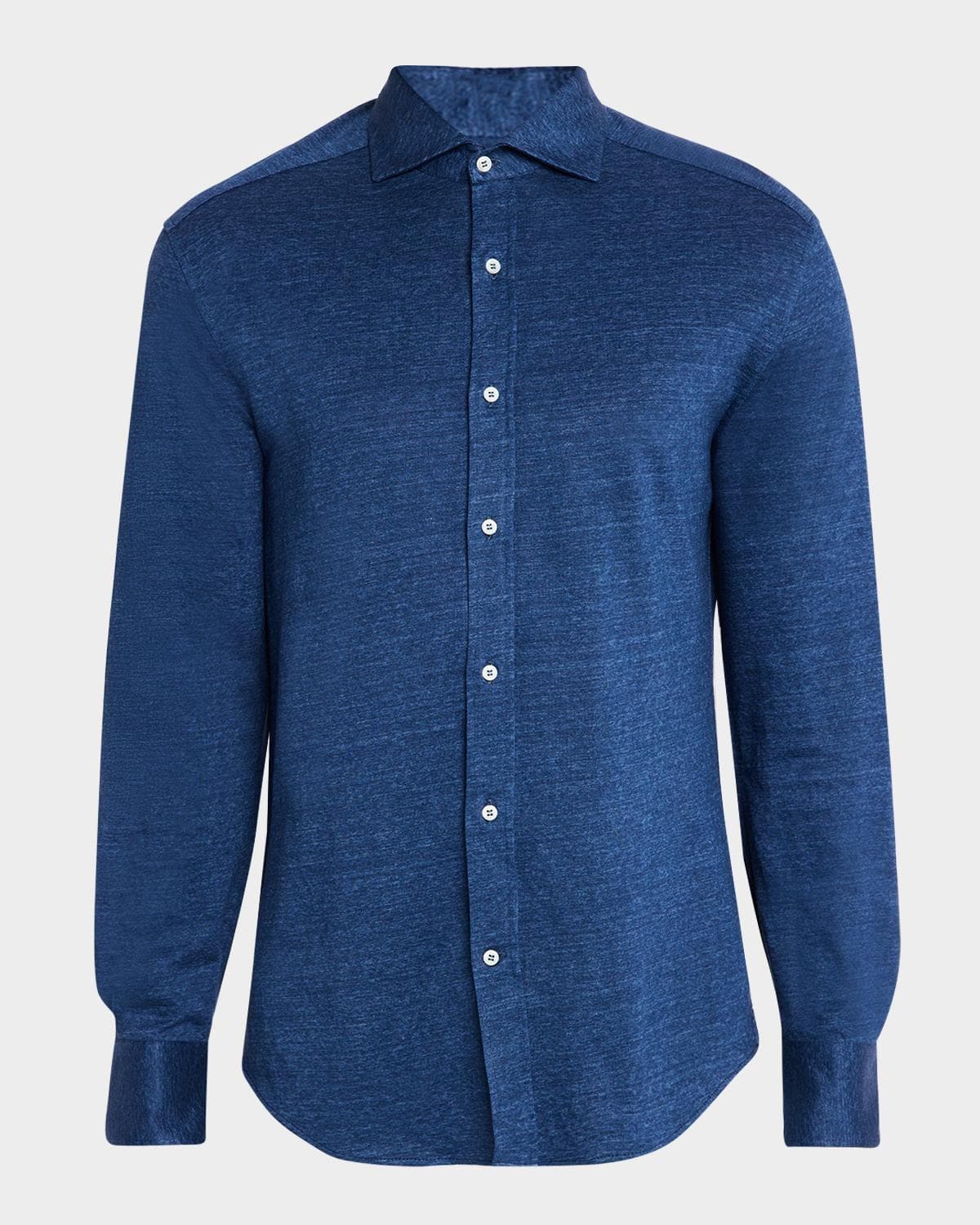 Brunello Cucinelli Men's Linen and Cotton Heathered Sport Shirt